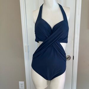 Cupshe Deep Blue Swimsuit monokini